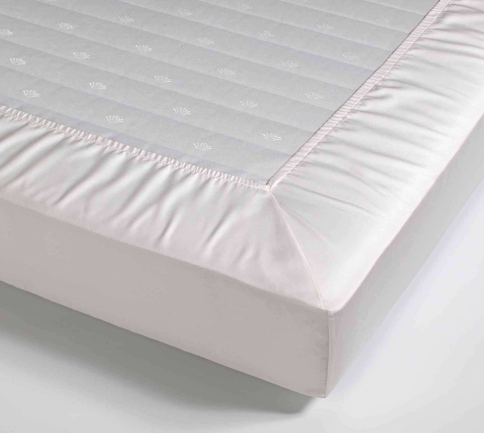 Uni Satin Spannbettlaken Verarbeitung Ecke