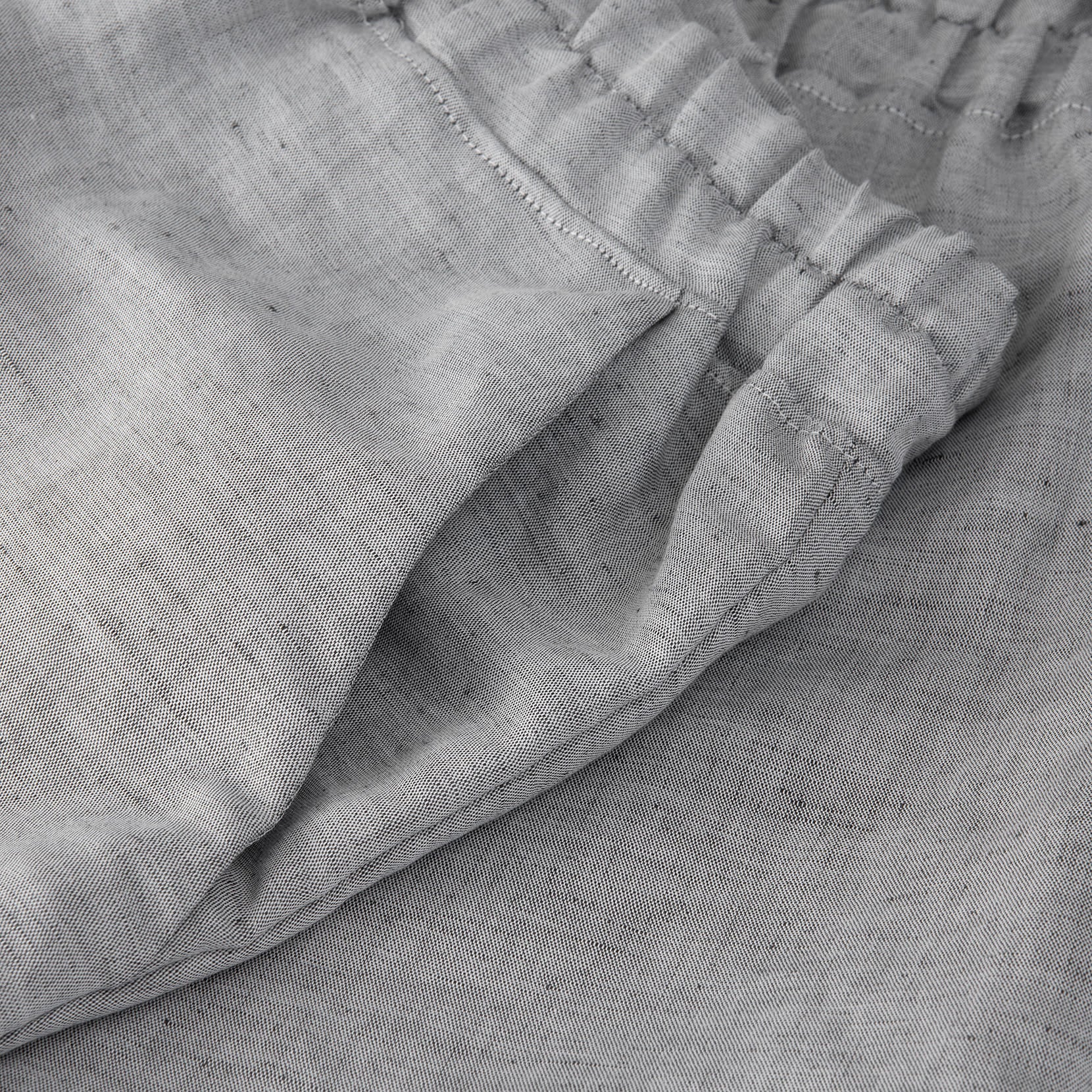 Halbleinen Homewear Shorts in Dunkelgrau Detail #farbe_Dunkelgrau