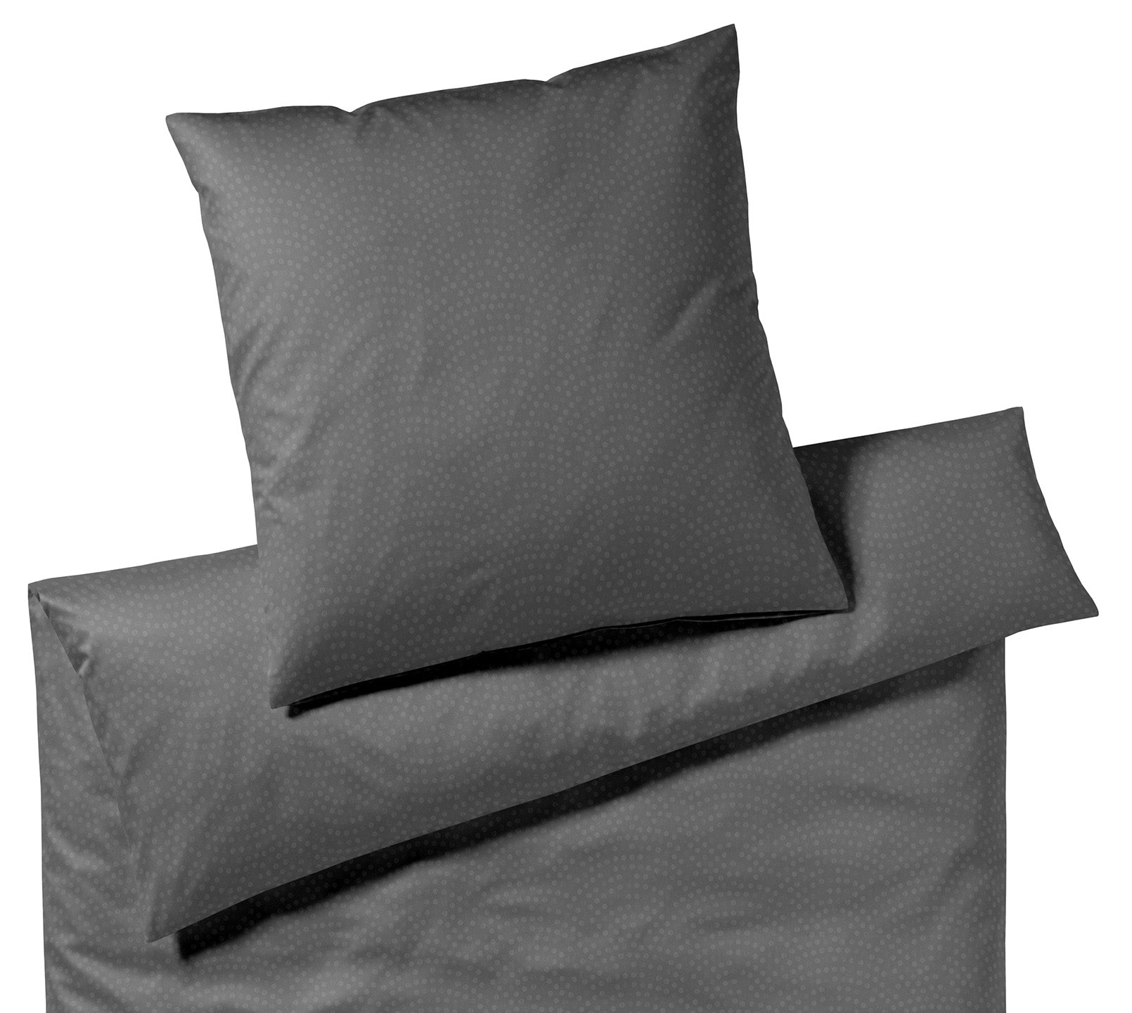 Jacquard Bettwäsche Air in Grau Punkte Freisteller #farbe_Air Graphit