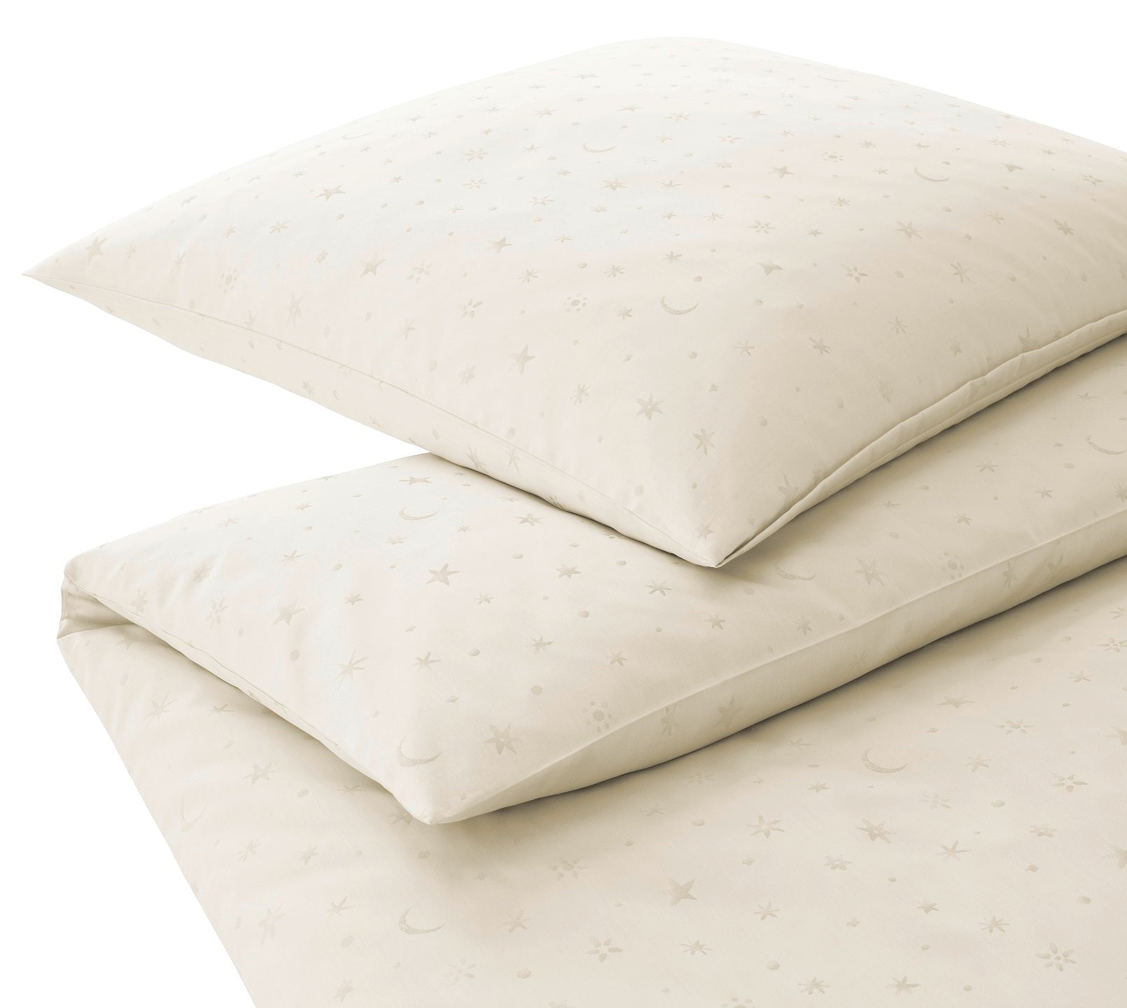 Jacquard Bettwäsche Stars in Natur Sterne Schlafzimmer #farbe_Stars Natur