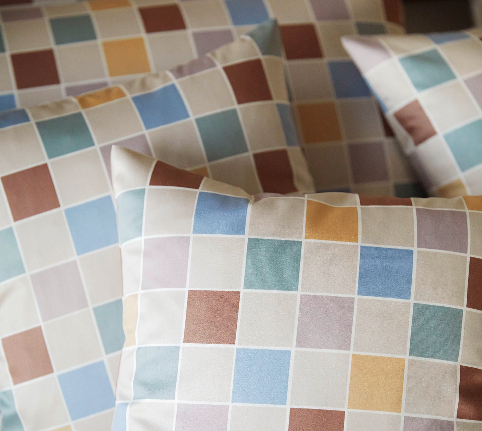 Jersey Bettwäsche Scrabble Jersey in Natur Karo Detail #farbe_Scrabble Jersey Natur