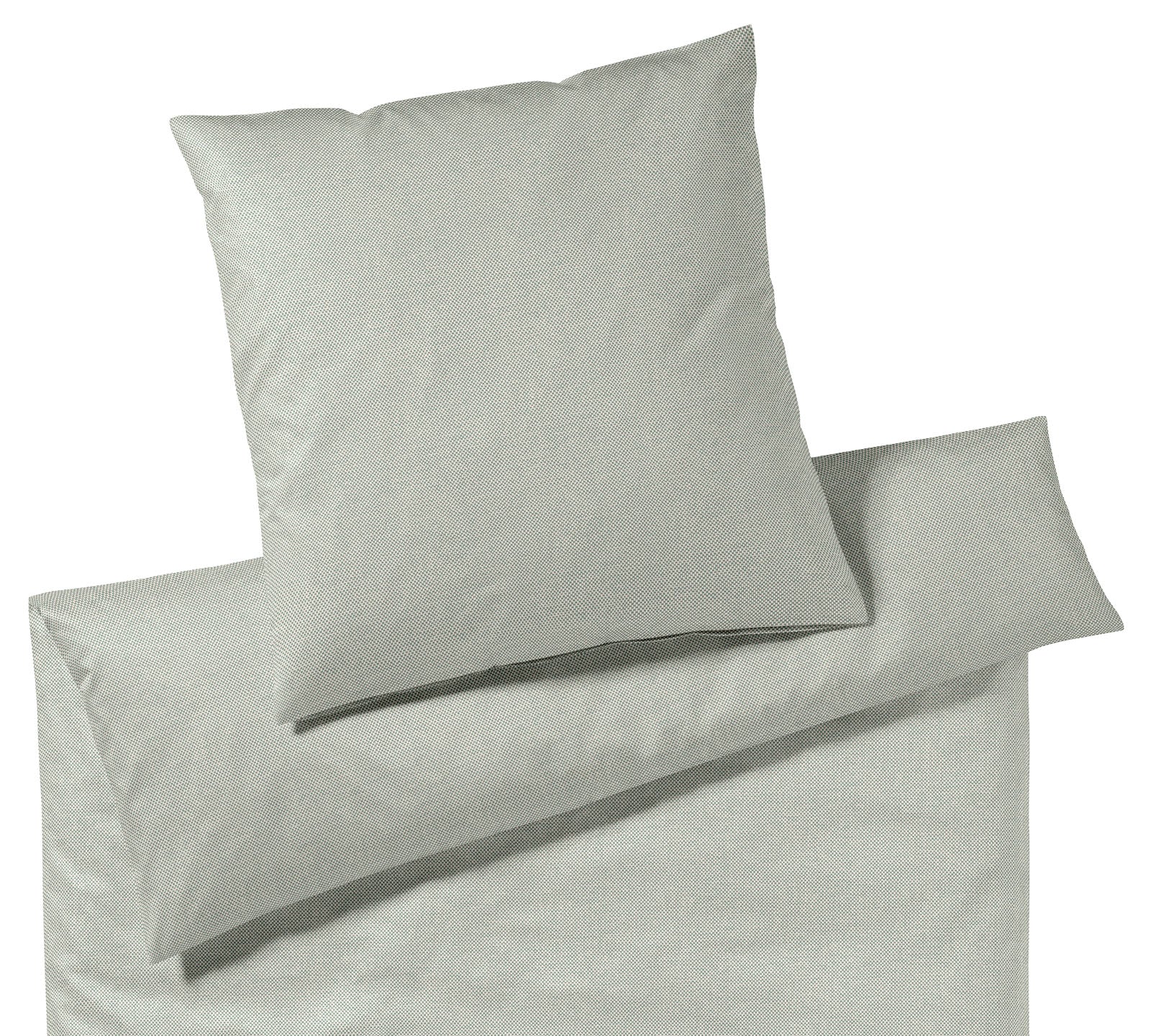 Jersey Bettwäsche Twine Jersey in Salbei Grafik Karo Freisteller #farbe_Twine Salbei
