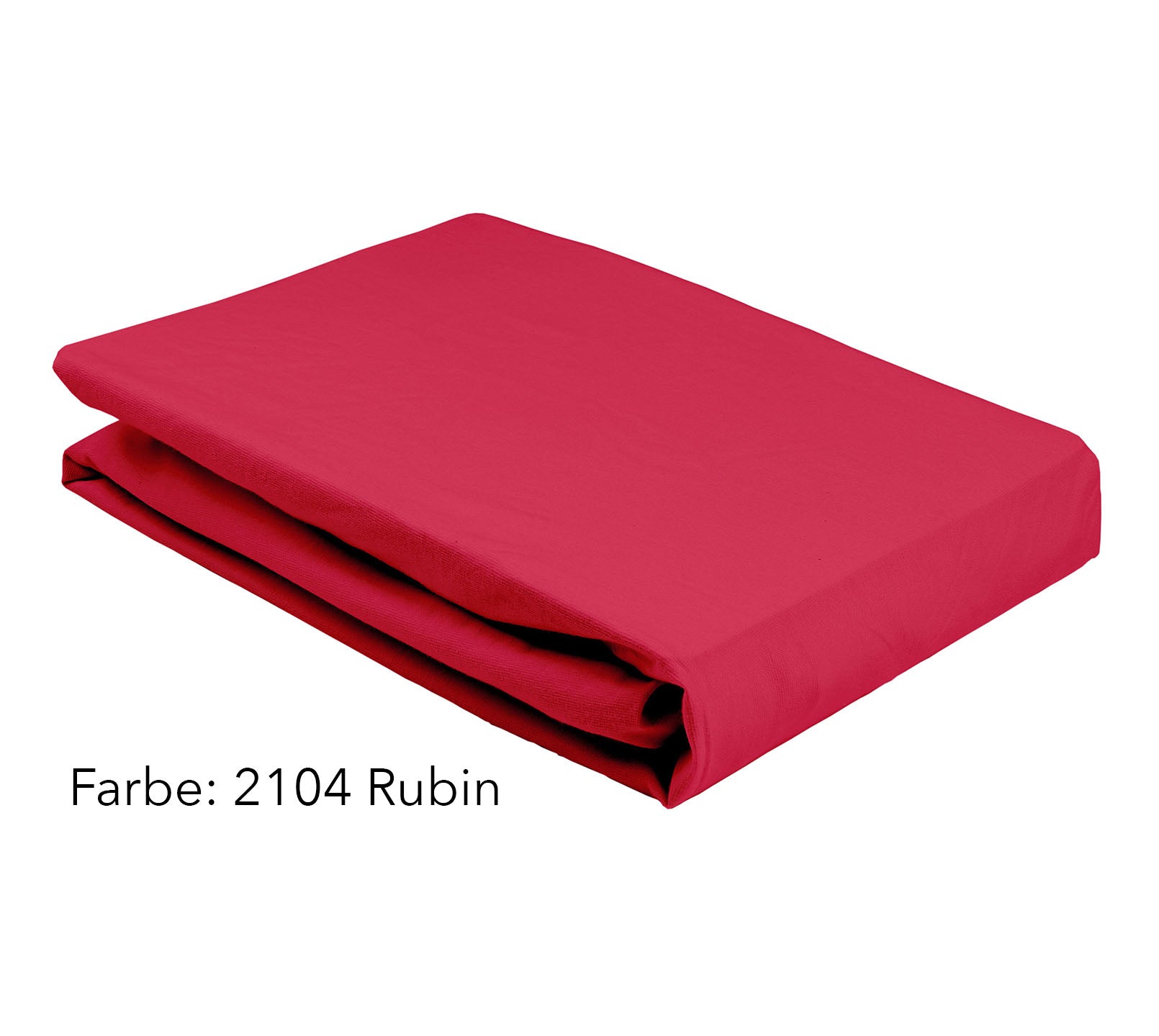 Jersey Spannbettlaken Premium Unizwirn in Weiss Stapel #farbe_Premium Spannbettlaken Rubin