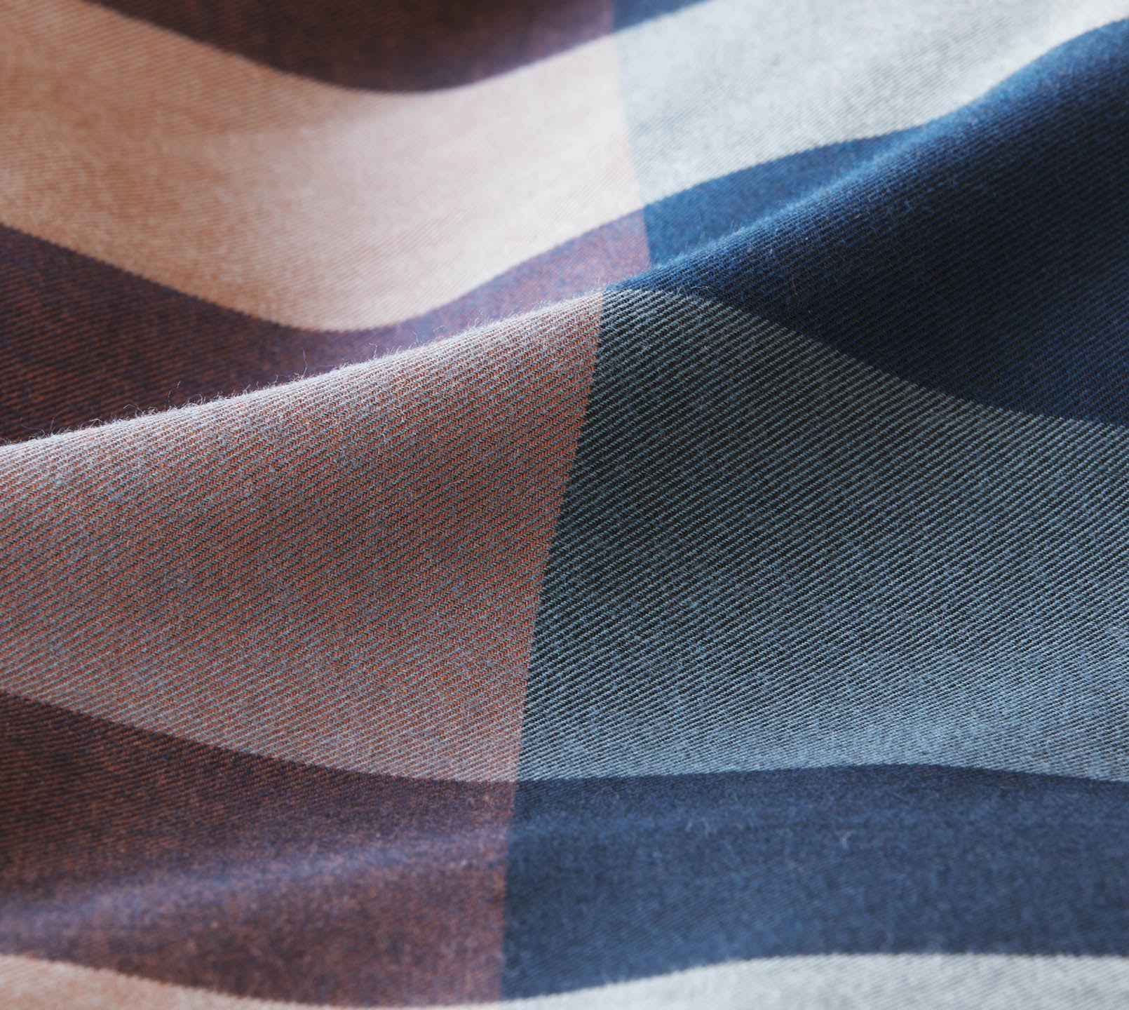 Softflanell Bettwäsche Hamilton in Mauve-Blau Karo Material #farbe_Hamilton Mauve-Blau