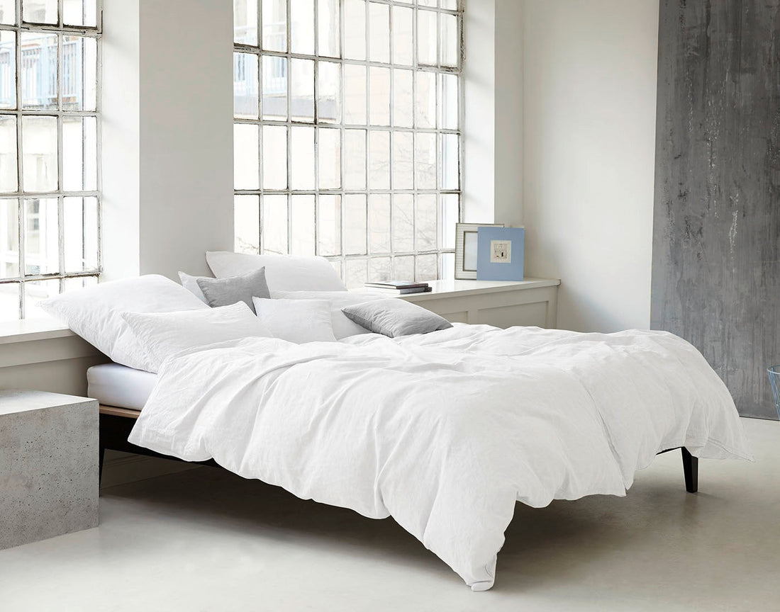 Halbleinen Bettwäsche Breezee Weiß Schlafzimmer