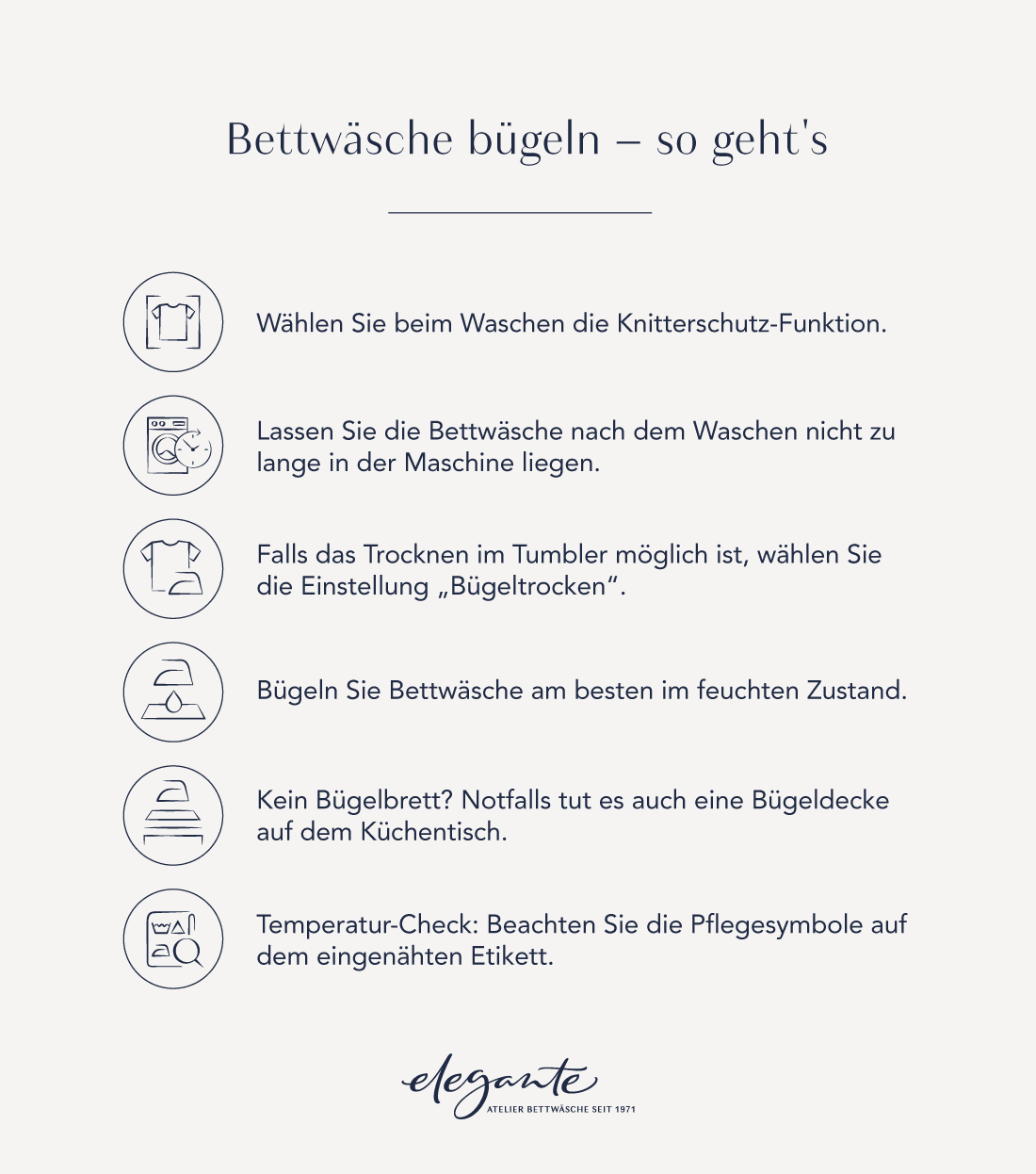Übersicht Tipps zum Bügeln