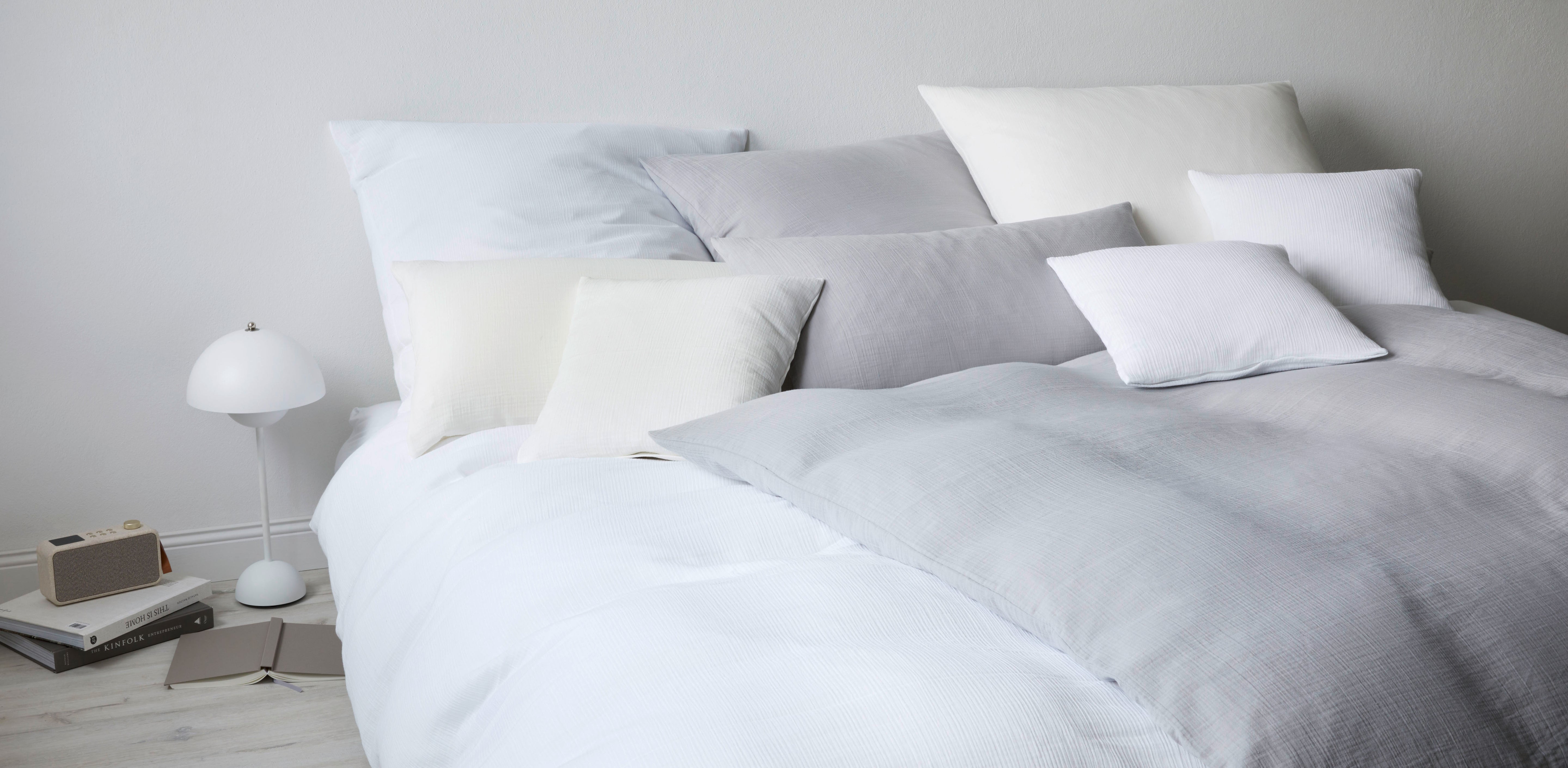 Musselin Smooth Bettwäsche Weißtöne Schlafzimmer