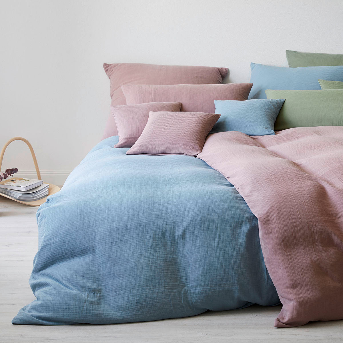 Musselin Bettwäsche Smooth Bunt Schlafzimmer