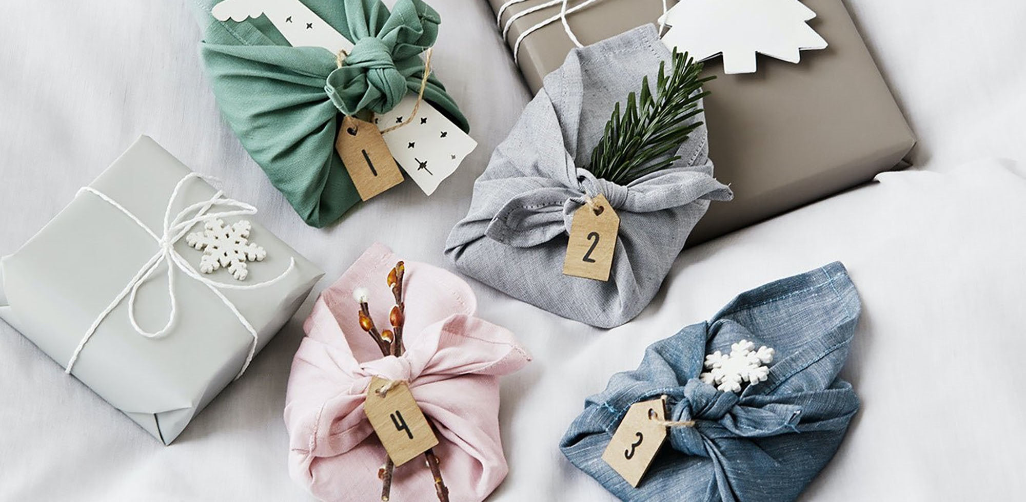 Halbleinen Geschenkesäckchen Weihnachten 