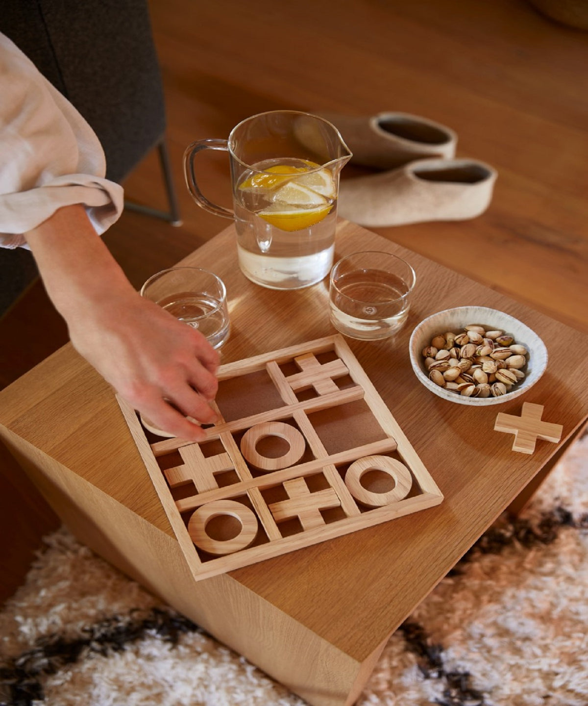 Tisch Spiel Tic Tac Toe Hand