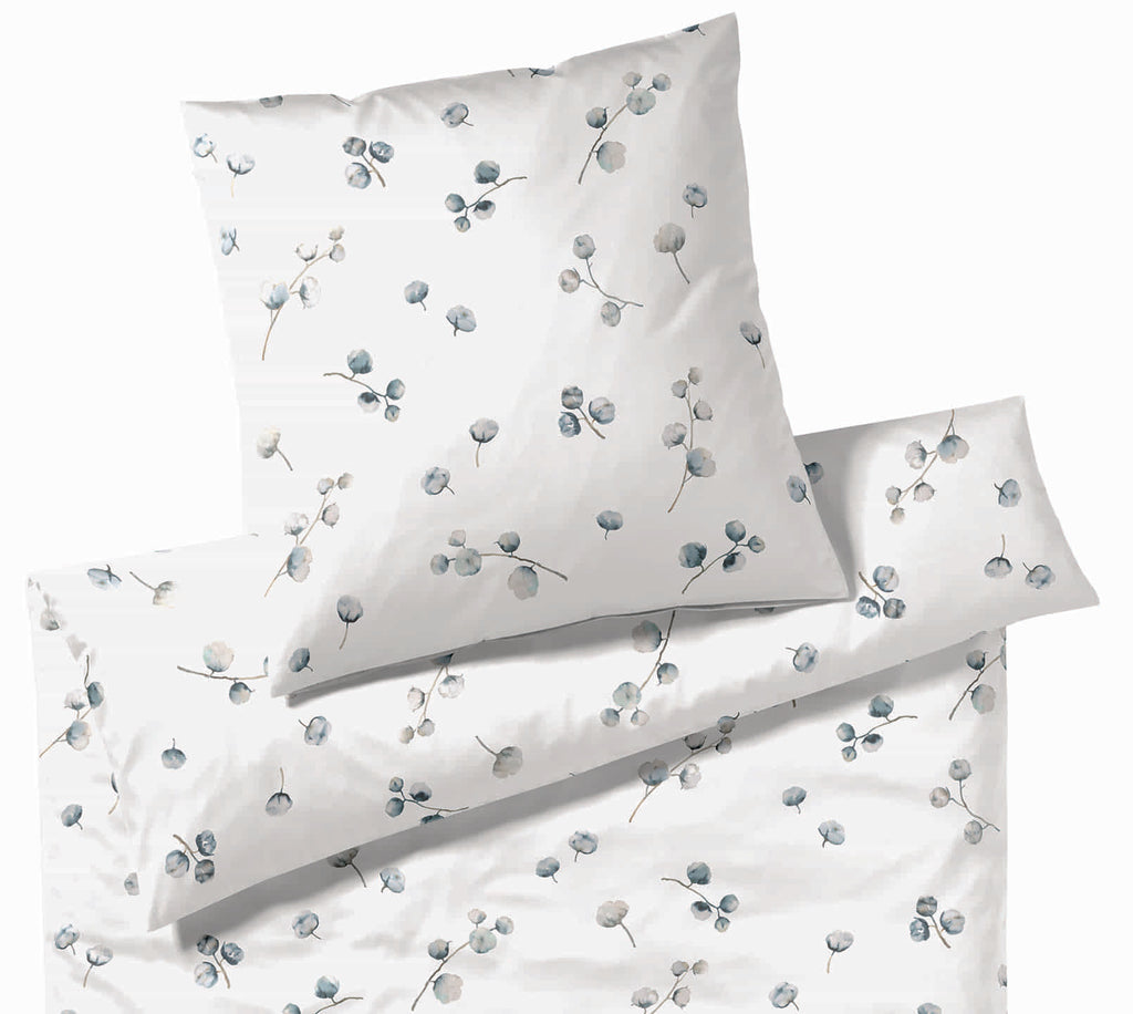 GOTS Bio Baumwolle Satin Bettwäsche Cotton Flower Weiß Blüten Freisteller #farbe_Weiß