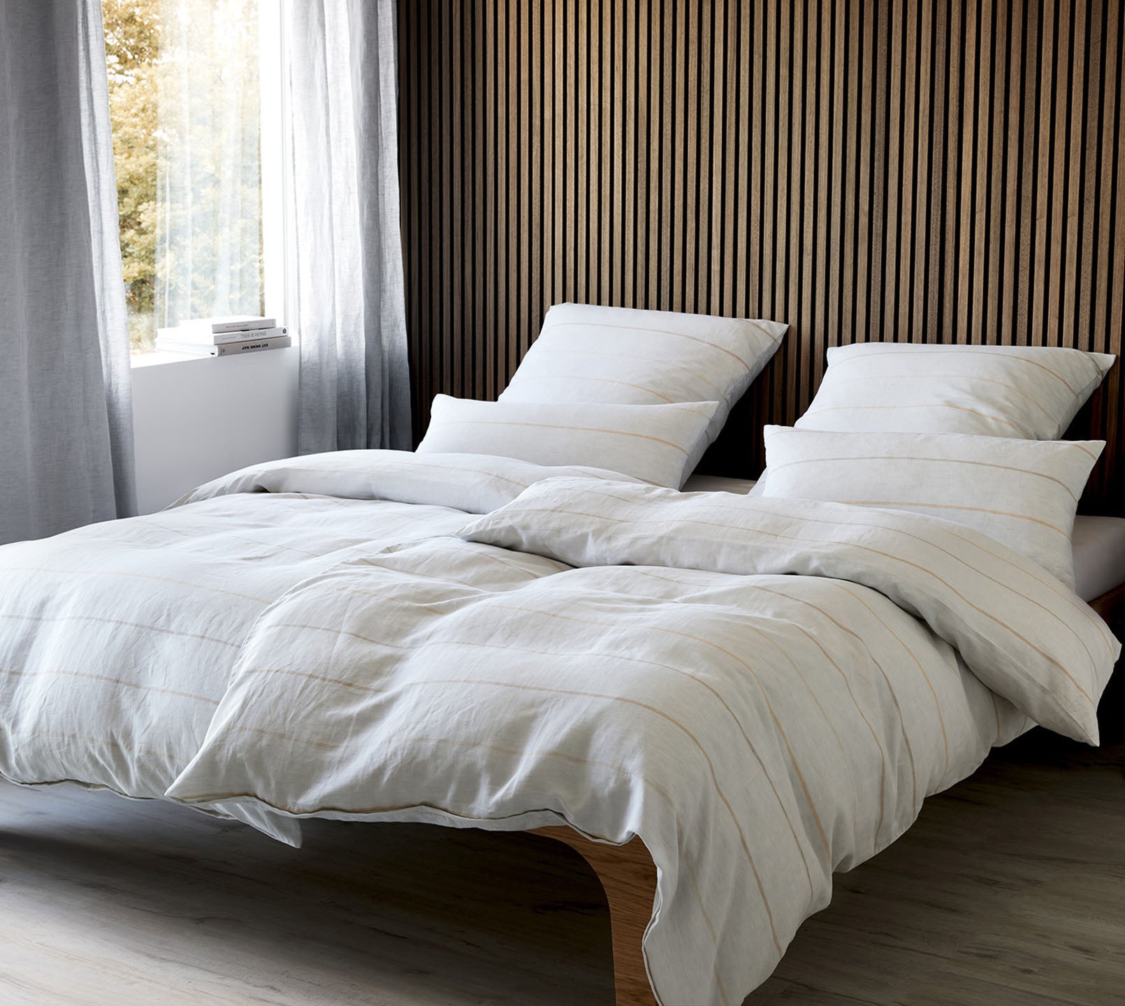 Halbleinen Bettwäsche Balance in Gelb Schlafzimmer #farbe_Balance Kurkuma