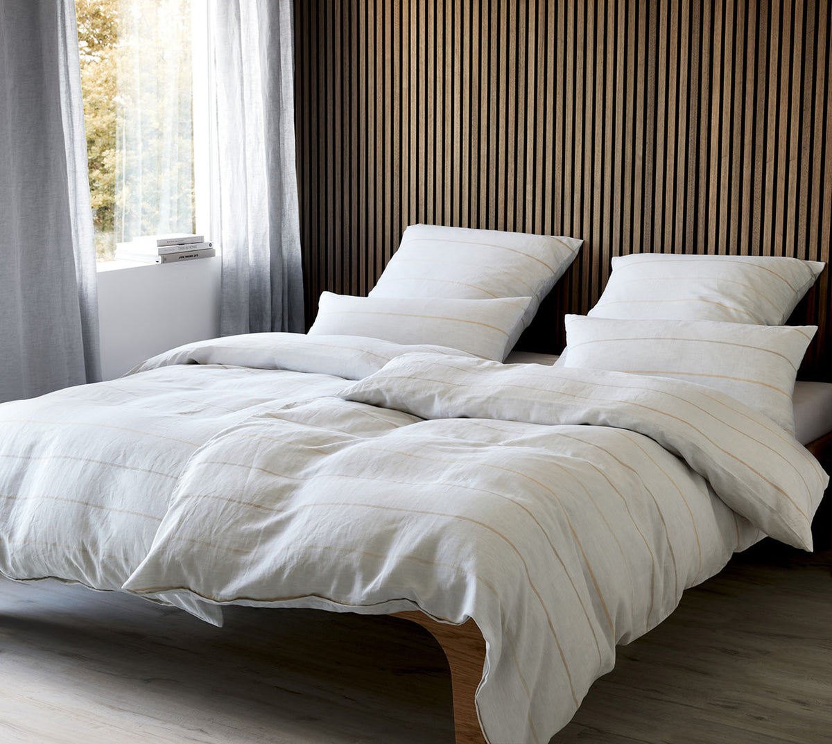 Halbleinen Bettwäsche Balance in Gelb Schlafzimmer #farbe_Balance Kurkuma
