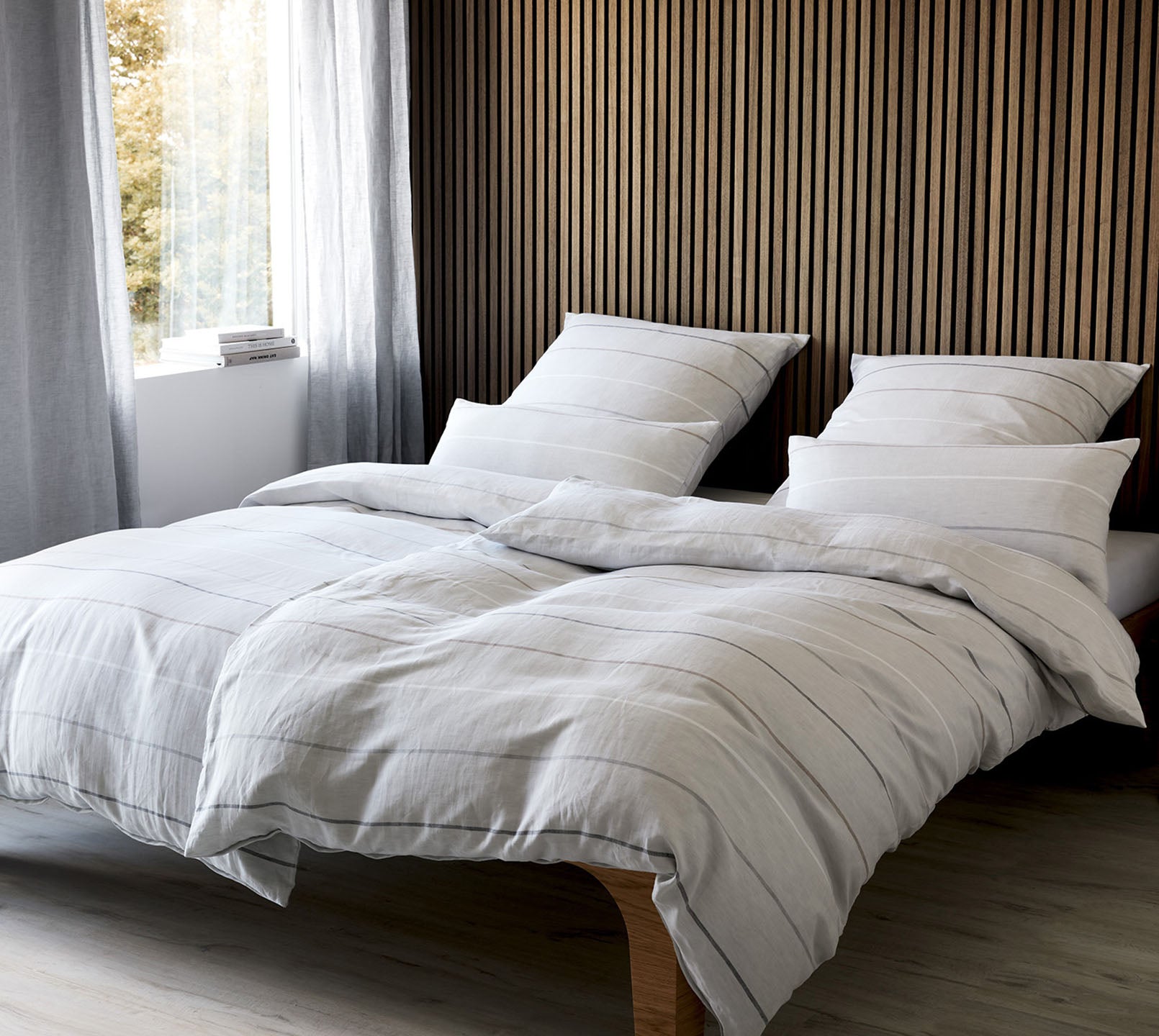  Halbleinen Bettwäsche Balance in Grau Schlafzimmer #farbe_Balance Greige