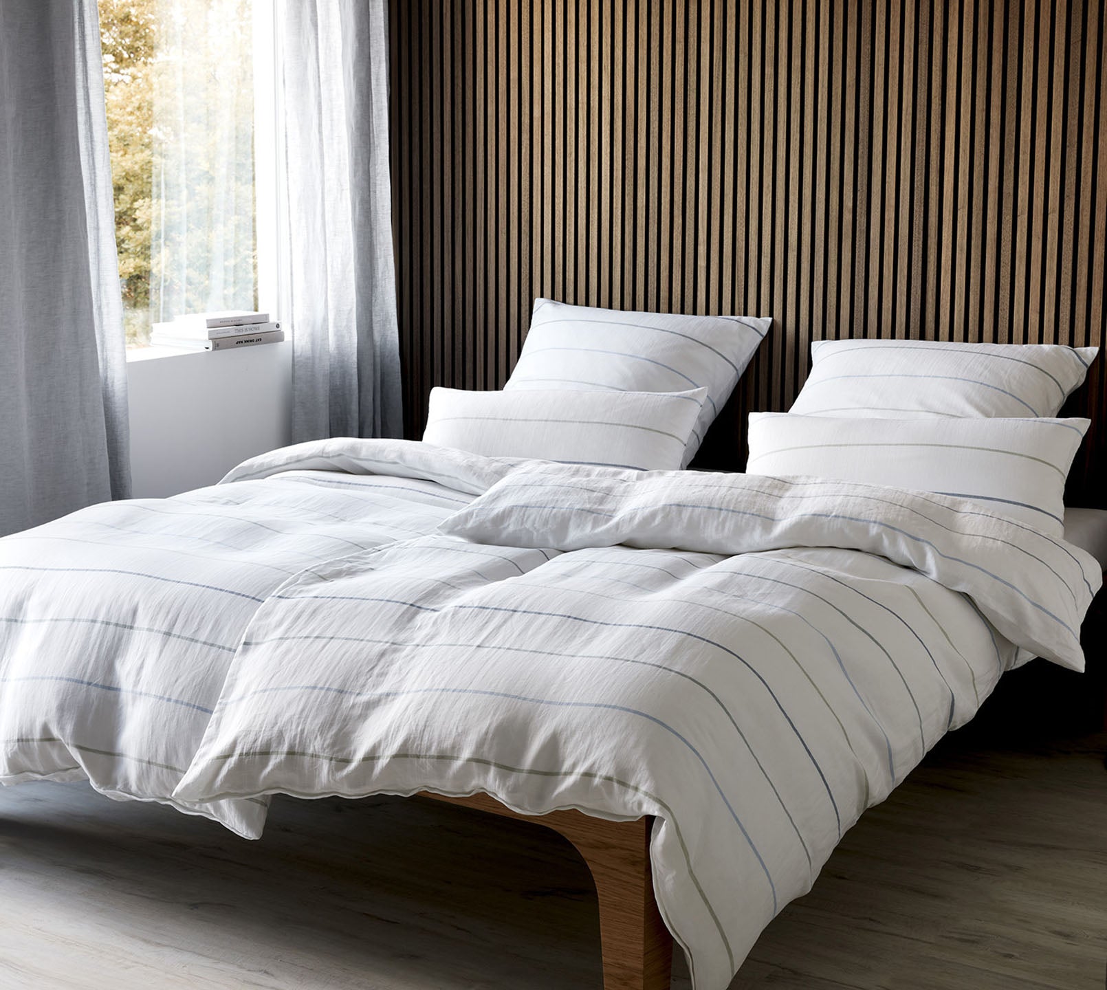 Halbleinen Bettwäsche Balance in Grün Schlafzimmer #farbe_Balance Pastell