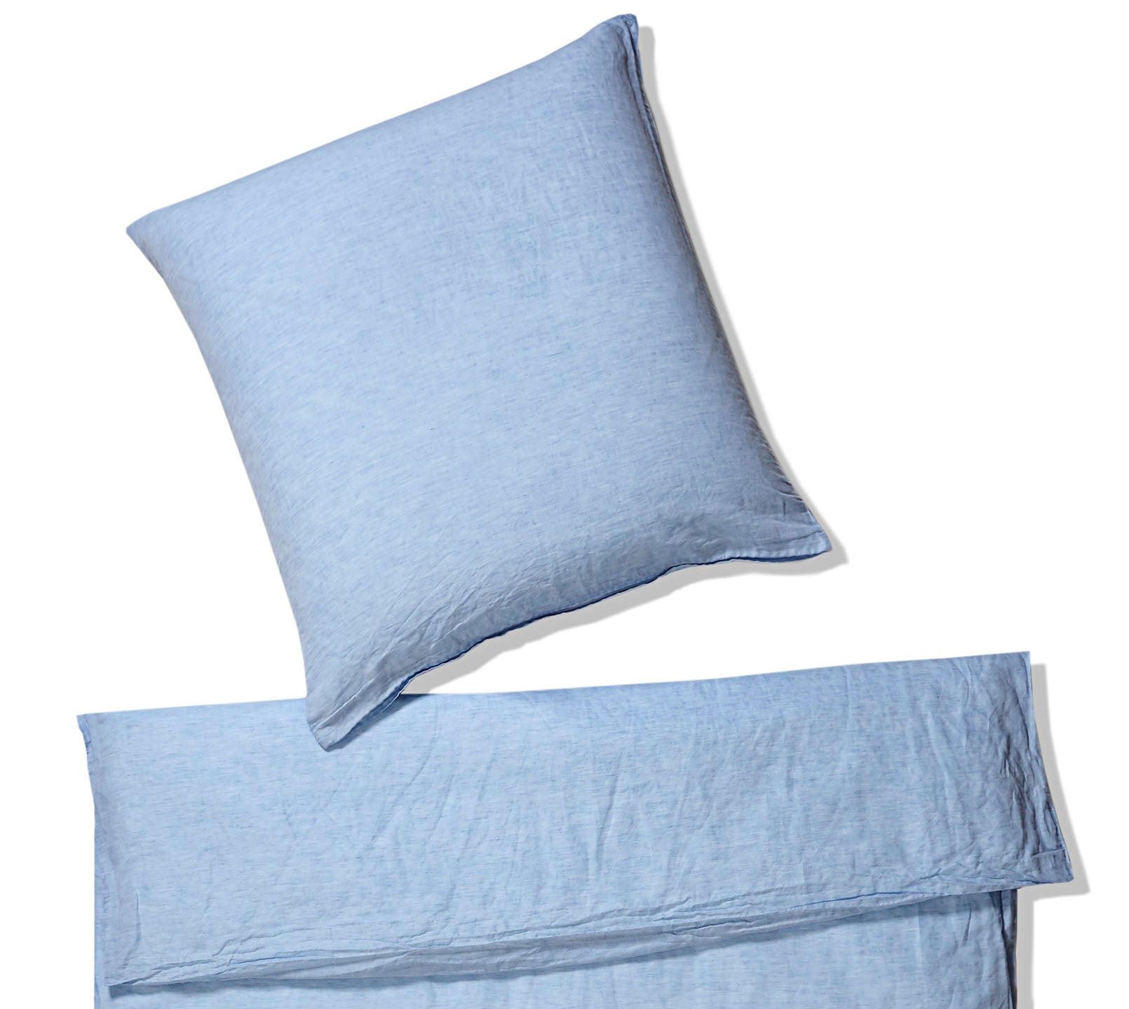 Halbleinen Bettwäsche Breezee in Hellblau Freisteller #farbe_Breezee Hellblau 