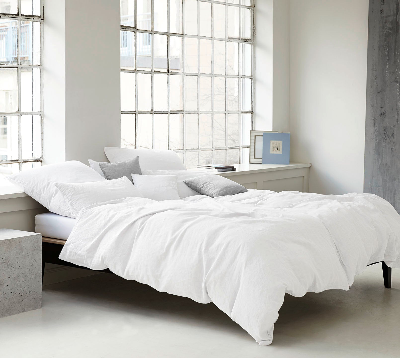 Halbleinen Bettwäsche Breezee in Weiß Schlafzimmer #farbe_Breezee Weiß 