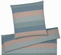 Halbleinen Bettwäsche Glee in Aqua Streifen Freisteller #farbe_Aqua