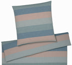 Halbleinen Bettwäsche Glee in Aqua Streifen Freisteller #farbe_Aqua