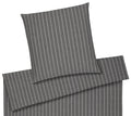 Halbleinen Bettwäsche Humble in Anthra Streifen Freisteller #farbe_Anthra