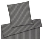 Halbleinen Bettwäsche Humble in Anthra Streifen Freisteller #farbe_Anthra
