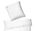 Halbleinen Kinderbettwäsche Breezy in Weiss Uni Pandabärstickmotiv Freisteller #farbe_Weiß