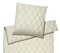 Jacquard Bettwäsche Courage in Creme Karos Freisteller #farbe_Creme