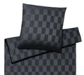 Jacquard Bettwäsche Courage in Dunkelgrau Karos Freisteller #farbe_Anthrazit