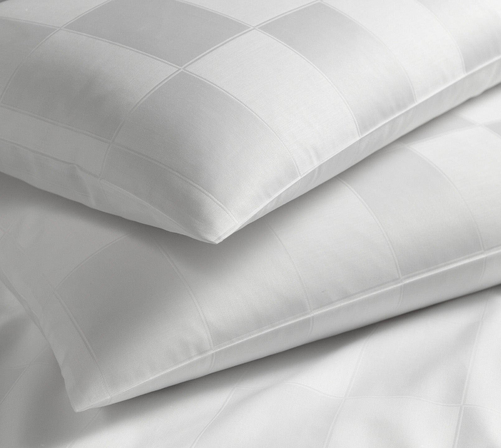 Jacquard Bettwäsche Courage in Weiß Karos Detail #farbe_Courage Weiß