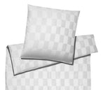 Jacquard Bettwäsche Courage in Weiß Karos Freisteller #farbe_Weiß