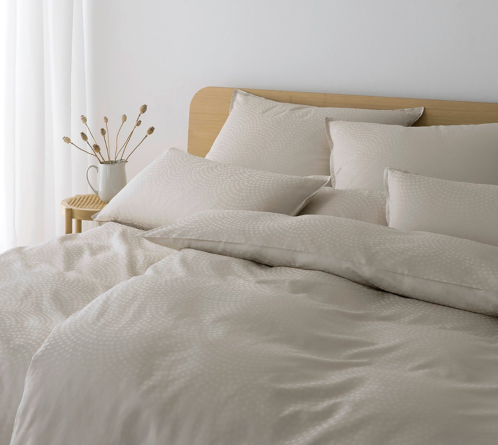 Jacquard Bettwäsche Air in Greige von elegante #farbe_Air Greige