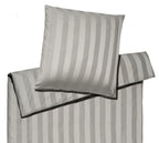 Jacquard Bettwäsche Noblesse in Silber Streifen Freisteller #farbe_Silber