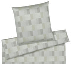 Jacquard Bettwäsche Piazza in Beige Karos Freisteller #farbe_Natur