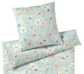 Jersey Bettwäsche Pastel Jersey in Aqua Blüten Freisteller #farbe_Aqua