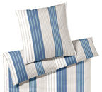 Jersey Bettwäsche Range in Dunkelblau Streifen Freisteller #farbe_Dunkelblau