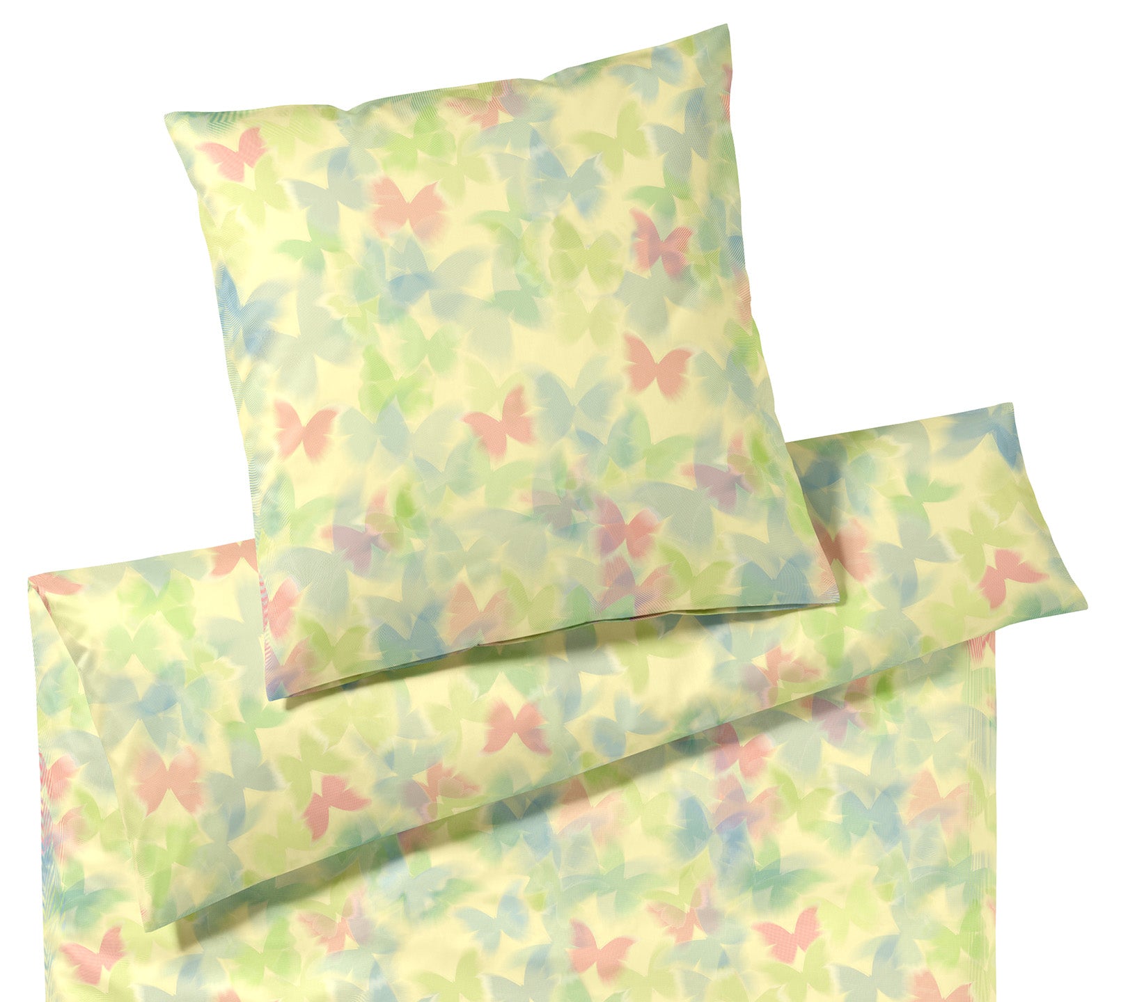 Jersey Schmetterling Bettwäsche Lucid Jersey in Sonnengelb Schmetterlinge Freisteller #farbe_Lucid Sonnengelb