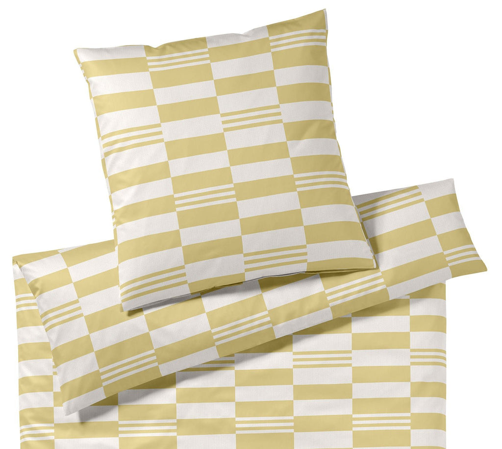 Jersey Bettwaesche Skip Jersey in Gelb Karo Freisteller #farbe_SkipGelb #farbe_Gelb