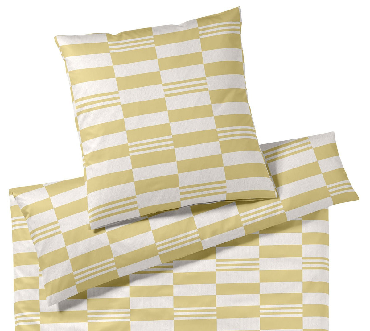 Jersey Bettwaesche Skip Jersey in Gelb Karo Freisteller #farbe_SkipGelb #farbe_Gelb