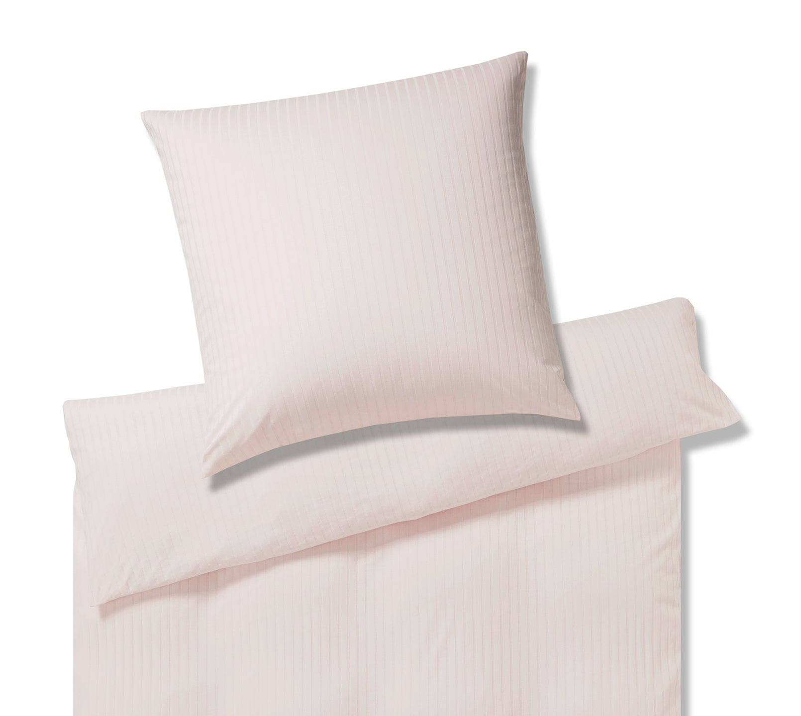 Jersey Bettwaesche Solid Stripe Jersey in Rose Streifen Freisteller #farbe_Solid Stripe Rose