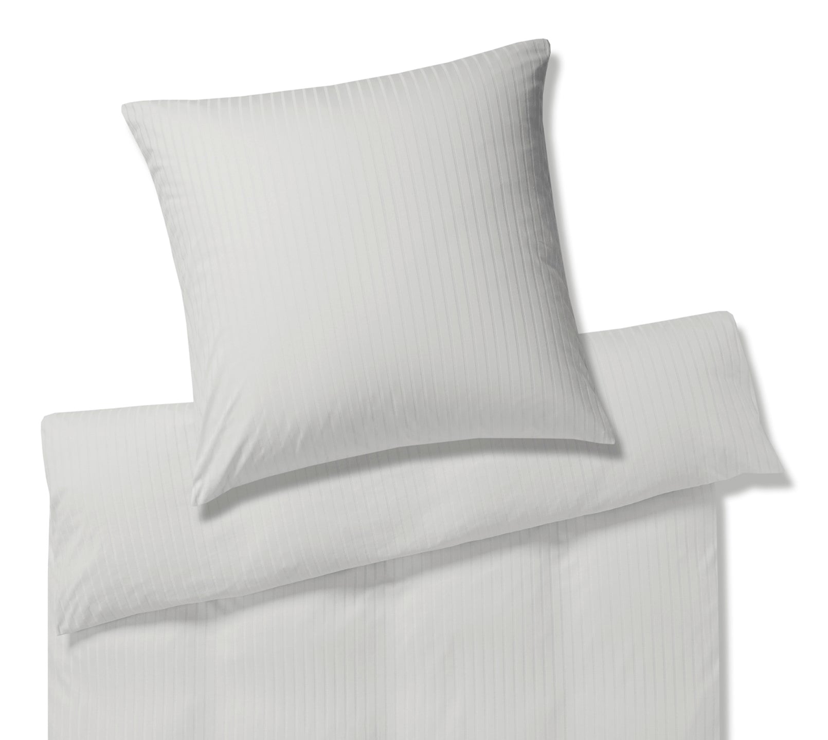 Jersey Bettwaesche Solid Stripe Jersey in Wollweiss Streifen Freisteller #farbe_Solid Stripe Wollweiß