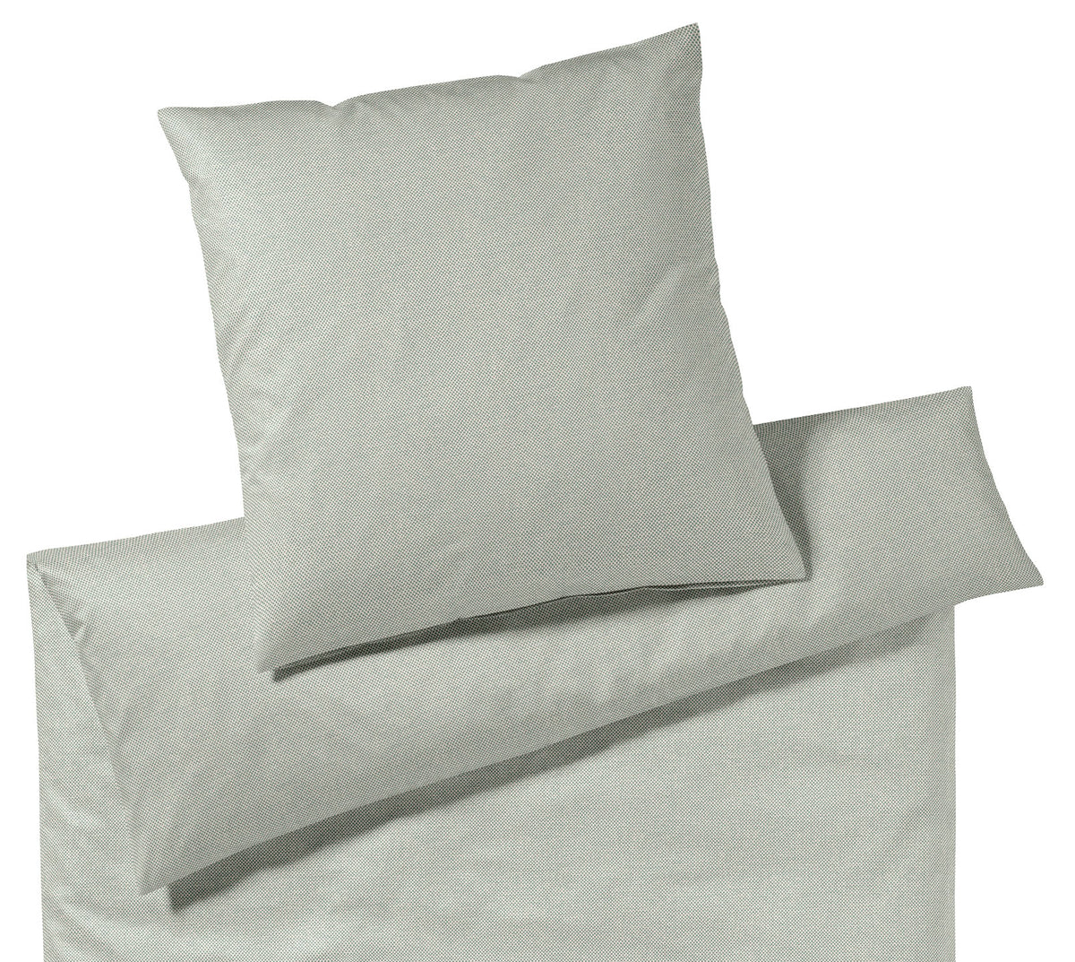 Jersey Bettwäsche Twine Jersey in Salbei Grafik Karo Freisteller #farbe_Salbei