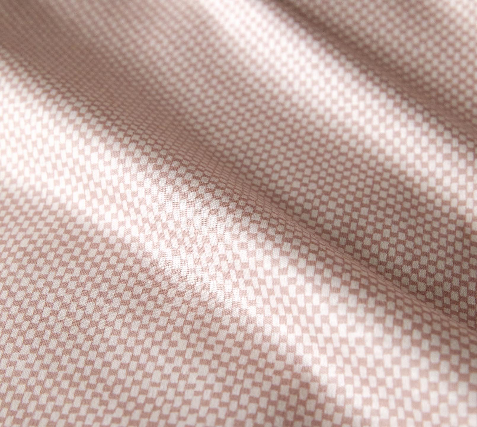 Jersey Bettwäsche Twine Jersey in Koralle Grafik Karo Material #farbe_Twine Koralle