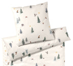Jersey Bettwäsche Winterwald Jersey in Offwhite Winterwaldmotive Freisteller #farbe_Offwhite
