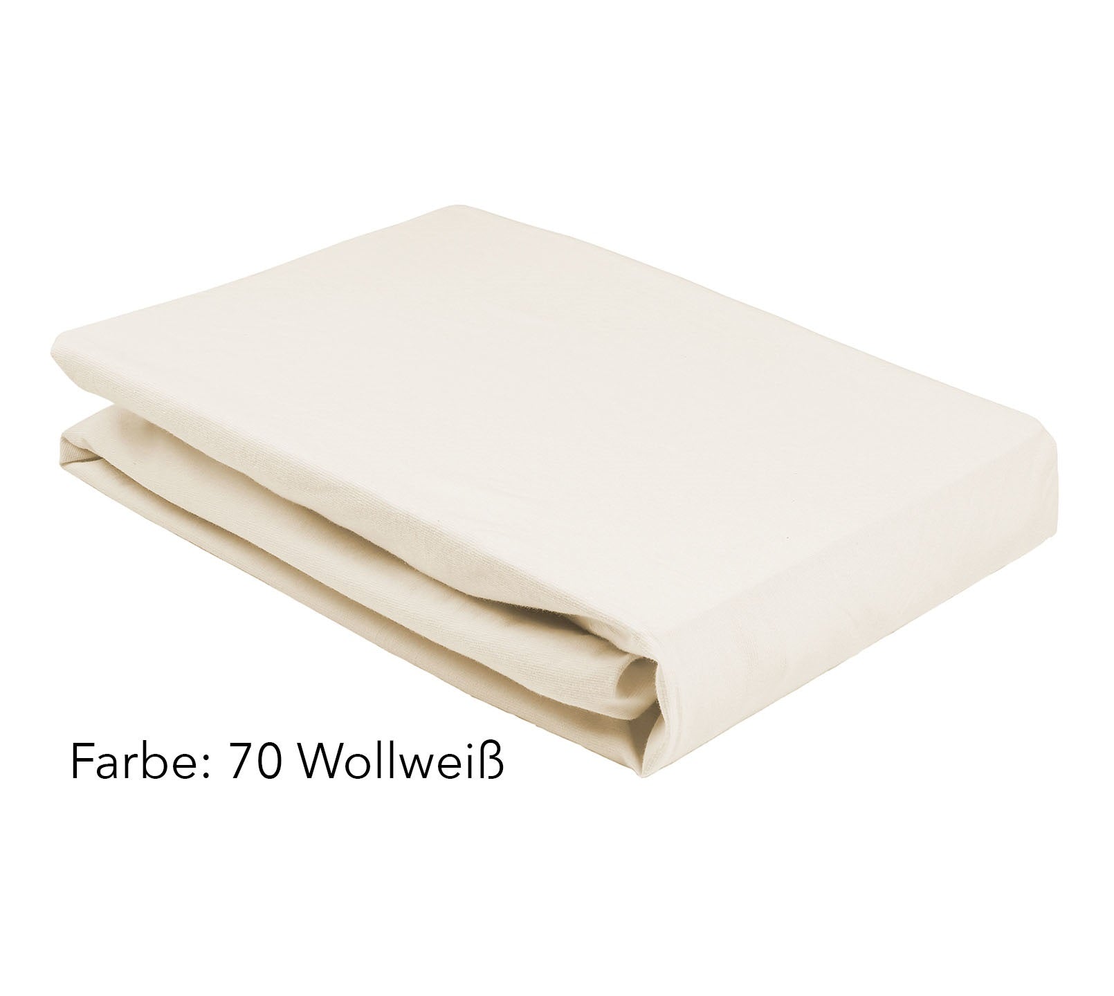 Jersey Spannbettlaken Boxspringbett Farbe Wollweiß #farbe_Boxspring Spannbettlaken Wollweiß