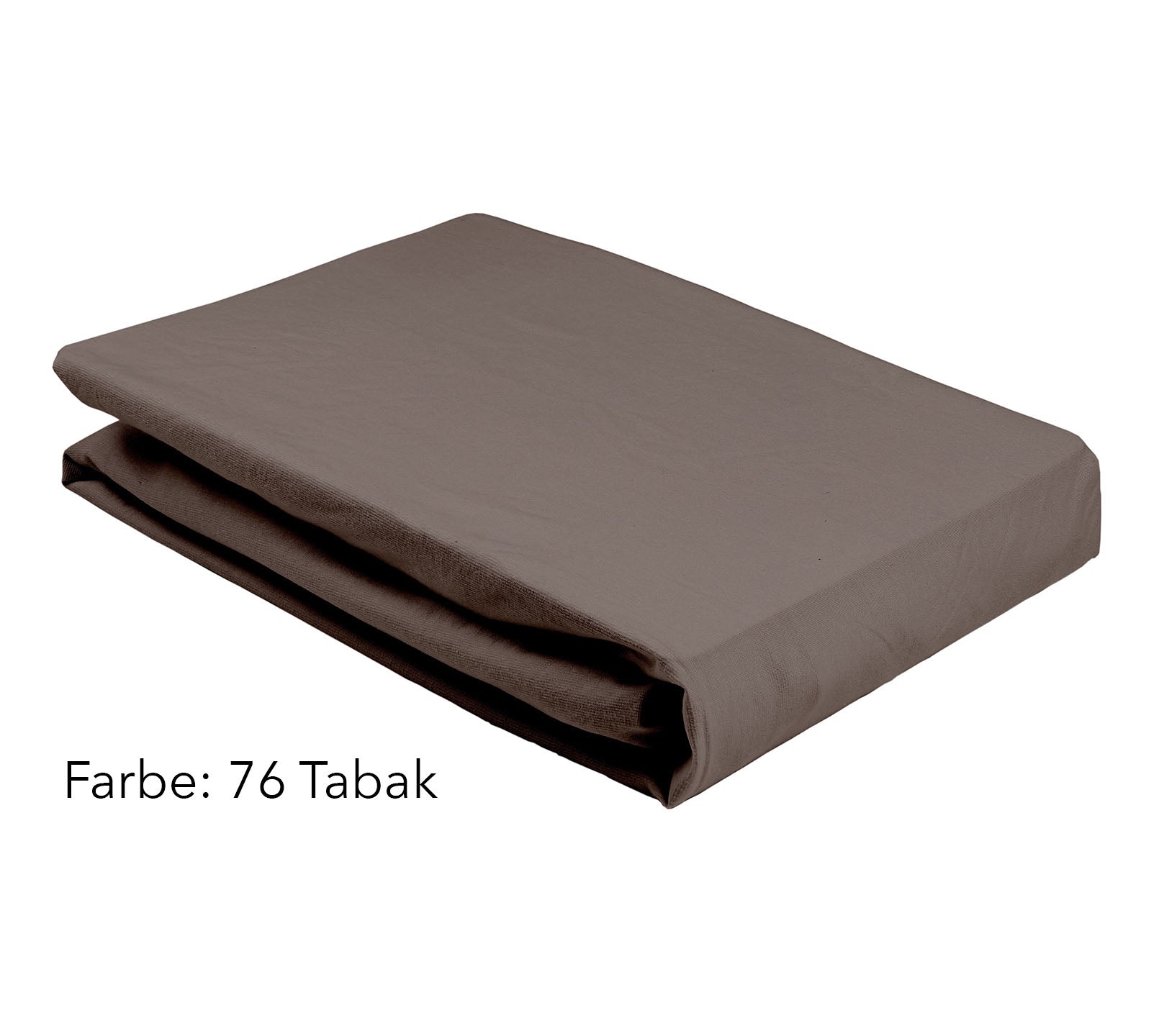 Jersey Spannbettlaken Premium Unizwirn in Tabak Stapel #farbe_Premium Spannbettlaken Tabak