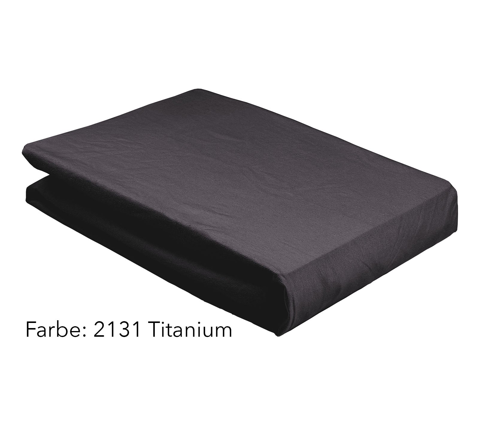 Jersey Spannbettlaken Premium Unizwirn in Titanium Stapel #farbe_Premium Spannbettlaken Titanium