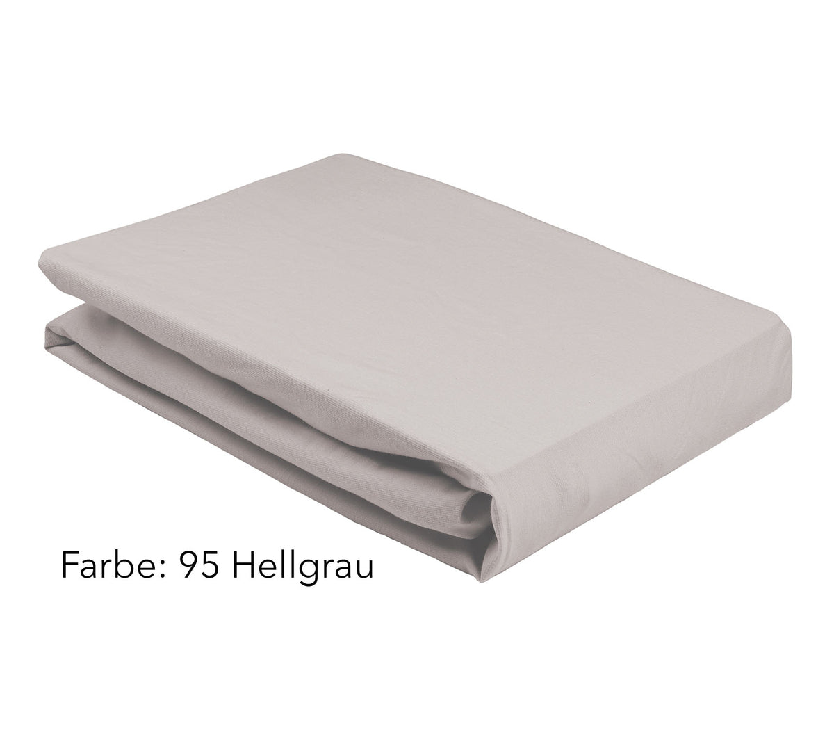 Jersey Spannbettlaken Softes Spannbettlaken in Hellgrau Stapel #farbe_Softes Jersey Spannbettlaken Hellgrau