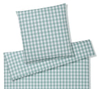 Karierte Perkal Bettwaesche Farbe Grün / Salbei Freisteller #farbe_Salbei 