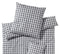 Karierte Mako Perkal Bettwaesche Quadro Farbe Silber Freisteller #farbe_Silber 