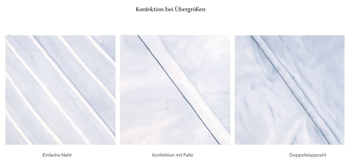 Arten von Konfektionsnähten 